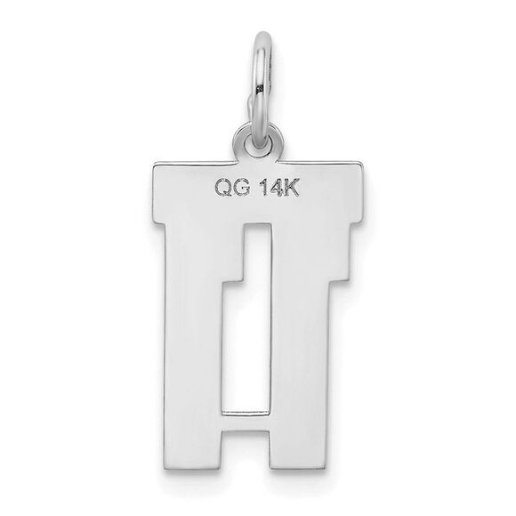 14k White Gold, Jersey Collection, Small Number 11 Pendant - Picture 3 of 5